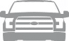 Front view illustration of a pickup truck in gray.
