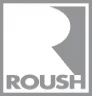 Roush logo featuring a stylized "R" in white and gray within a square frame.